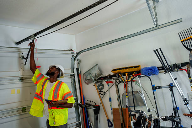 Professional Garage Door Panel Replacement technician working in Washington, UT